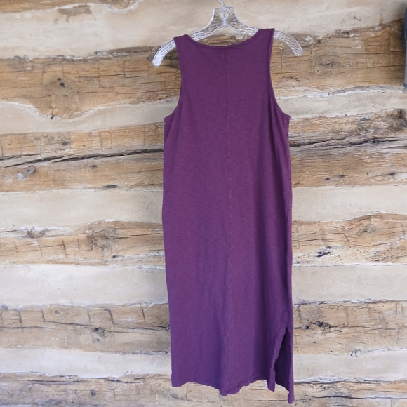 GAP Burgundy Sleeveless Cotton Maxi Dress Small - Picture 5 of 10